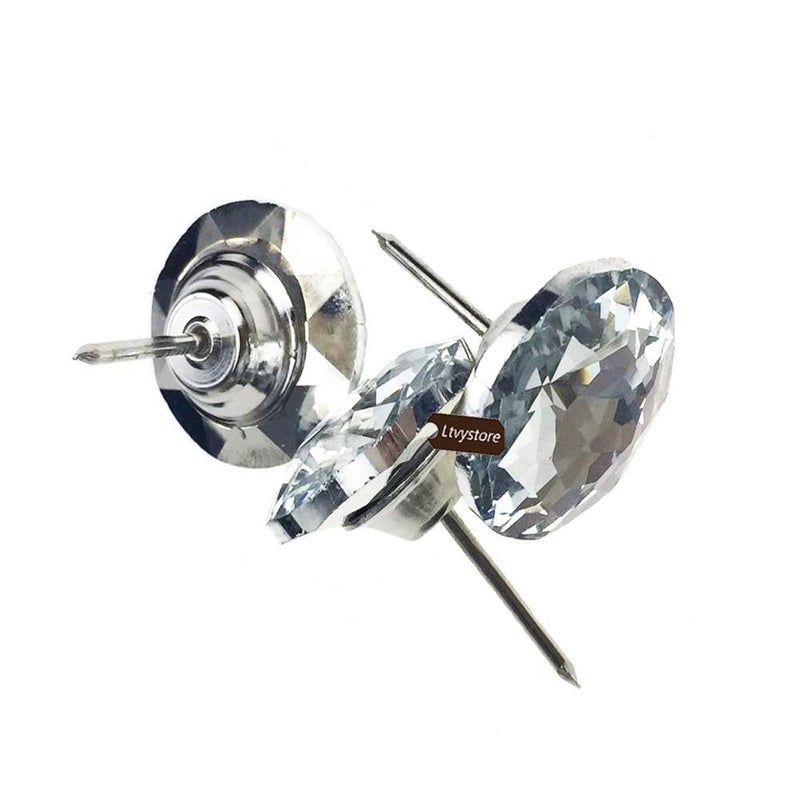 Ltvystore 70PCS 1Inch Rhinestone Sew Buttons Diamond Crystal Upholstery Nails Tacks Sofa Wall DIY Crafts Decoration - Image 4